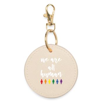 Mois de la fierté - Nous sommes tous humains - Porte-clés rond - huître - Devant