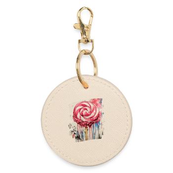 Lollipop lollipop candy candy - Round Keyring - oyster - Front