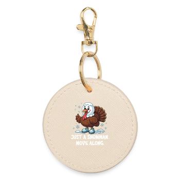 No turkey for dinner - Round Keyring - oyster - Front