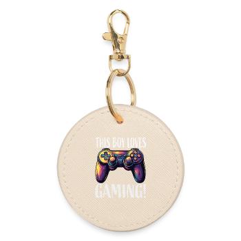 Ce gamin adore les manettes de jeu - Porte-clés rond - huître - Devant