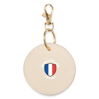 Bouclier de Montpellier France - Porte-clés rond - huître - Devant