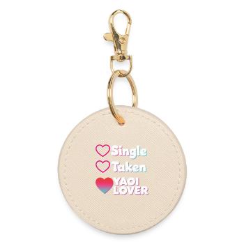 Yaoi Lover: Single Taken Hearts - Round Keyring - oyster - Front