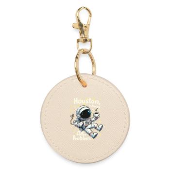 Coffee, coffee - funny saying - Round Keyring - oyster - Front