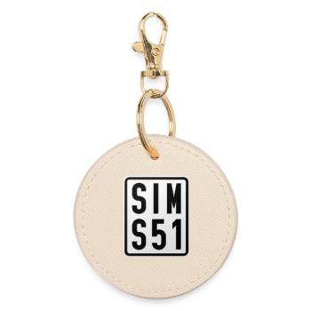 Plaque d’immatriculation du Simson S51 Mobylette - Porte-clés rond - huître - Devant