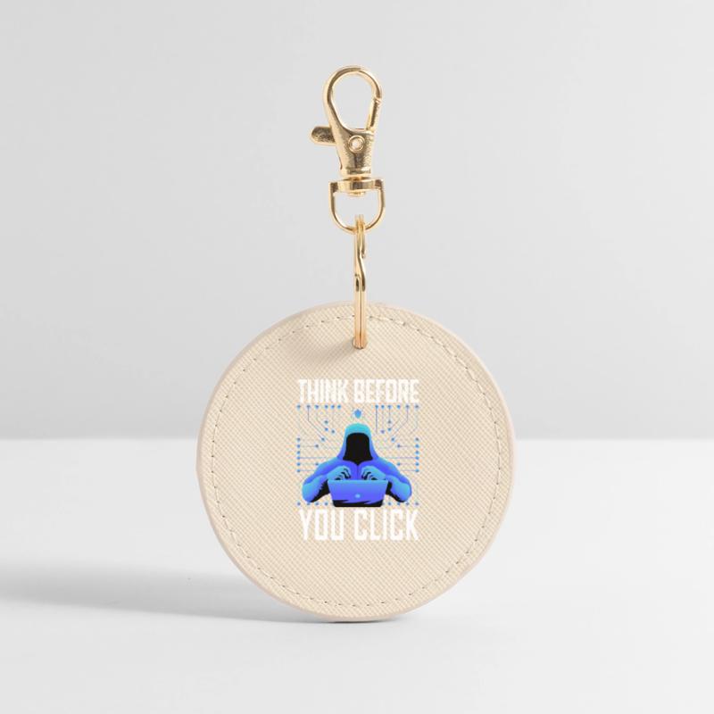 Hacker Hacking Programmer Linux Cybersecurity Data Round Keyring