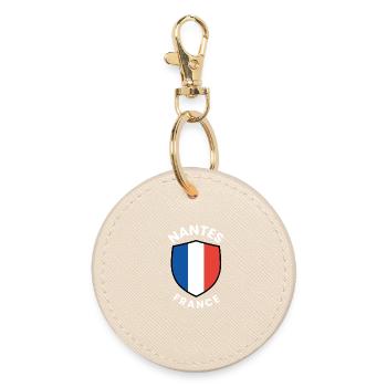 Conception du bouclier de Nantes, France - Porte-clés rond - huître - Devant