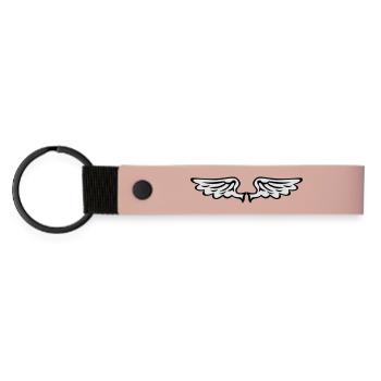 flügel engelsflügel wings seraph fallen angel - Matte PU Schlüsselanhänger - Rosa - Vorne