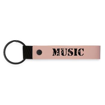 La musique comme la conception d'impression de - Porte-clés en PU mat - rose - Devant