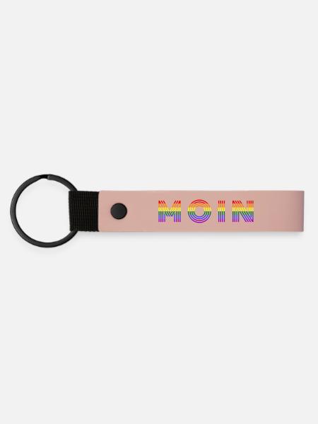 MOIN Regenbogen - Matte PU Schlüsselanhänger - Rosa
