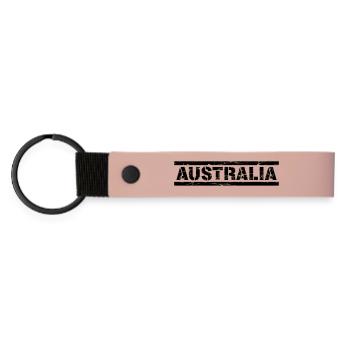 Australia - Matte Pu Keyring - pink - Front