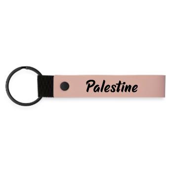 Palestine - Matte Pu Keyring - pink - Front
