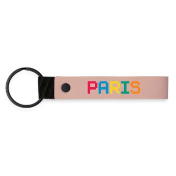 PARIS Pixel - Porte-clés en PU mat - rose - Devant