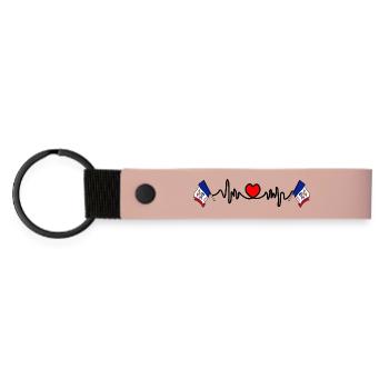 Heart rate cardio for Iowa - Matte Pu Keyring - pink - Front