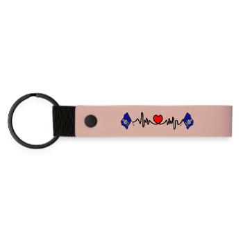 Cardio de fréquence cardiaque pour Kansas - Porte-clés en PU mat - rose - Devant