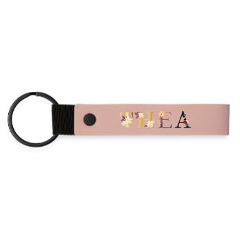 Thea - Matte PU Schlüsselanhänger - Rosa - Vorne