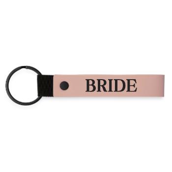 Mariée - Porte-clés en PU mat - rose - Devant