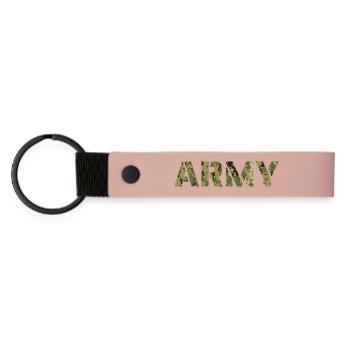 ARMY Digital Cam camouflage motif - Matte Pu Keyring - pink - Front