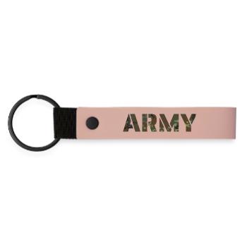 ARMY DE Flecktarn camouflage - Matte Pu Keyring - pink - Front