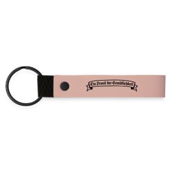 Ein Prosit der Gemütlichkeit - Matte PU Schlüsselanhänger - Rosa - Vorne