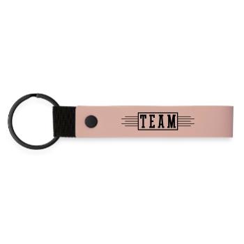 Team Stroke - Matte Pu Keyring - pink - Front