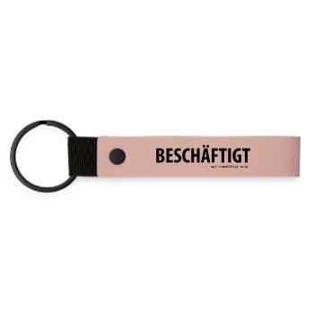 Busy... to be busy - Matte Pu Keyring - pink - Front