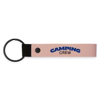 Équipe de camping - Porte-clés en PU mat - rose - Devant