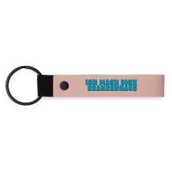 Ich mach dich Krankenhaus - Matte PU Schlüsselanhänger - Rosa - Vorne