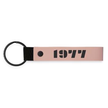 1977 - Matte PU Schlüsselanhänger - Rosa - Vorne