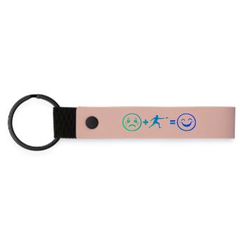 Ultimate Frisbee Geschenk für der Ultimate-Spieler - Matte PU Schlüsselanhänger - Rosa - Vorne