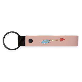 arrow - Matte Pu Keyring - pink - Front