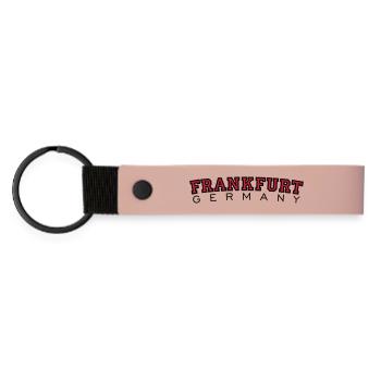 Frankfurt Germany Black&Red - Matte Pu Keyring - pink - Front
