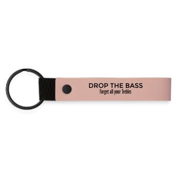 Drop the Bass Dubstep Drum and Bass Design (FR) - Porte-clés en PU mat - rose - Devant