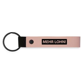 mehr lohn! - Matte PU Schlüsselanhänger - Rosa - Vorne