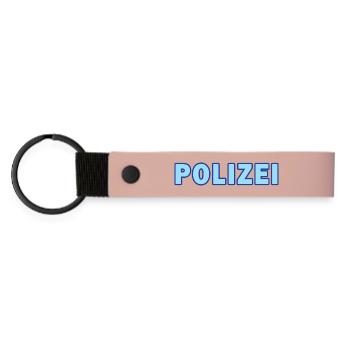 Bloc de police Texte néon - Porte-clés en PU mat - rose - Devant