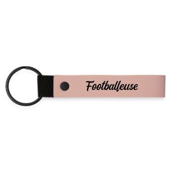 Footballeuse - Porte-clés en PU mat - rose - Devant