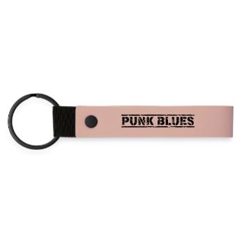 Punk Blues - Matte PU Schlüsselanhänger - Rosa - Vorne