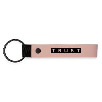 TRUST BLACK BASE KOLLEKTION - Matte PU Schlüsselanhänger - Rosa - Vorne