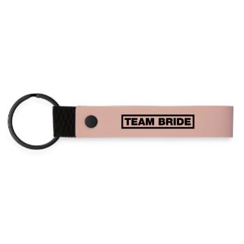 Team Bride - Matte Pu Keyring - pink - Front