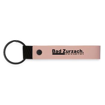 Coordonnées de Bad Zurzach, Canton d’Argovie, Suisse - Porte-clés en PU mat - rose - Devant