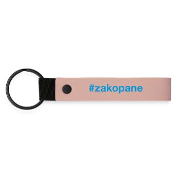 Zakopane Polska Polen - Matte PU Schlüsselanhänger - Rosa - Vorne