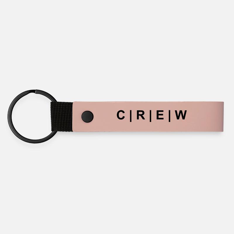 CREW black - Matte Pu Keyring - pink