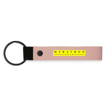 Marathon 2026 - Matte Pu Keyring - pink - Front
