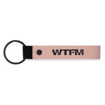 WTFM - Write the fucking manual - Porte-clés en PU mat - rose - Devant
