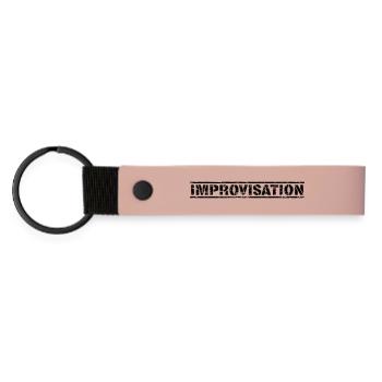 Improvisation - Matte PU Schlüsselanhänger - Rosa - Vorne