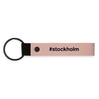 STOCKHOLM Sweden Sverige Schweden - Matte Pu Keyring - pink - Front
