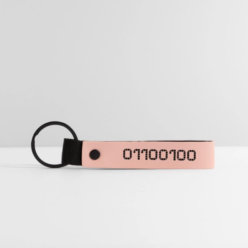 Binary notation - 100 Matte Pu Keyring