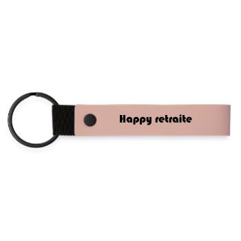 RUHESTAND. RUHESTAND. PENSIONIERT. RUHESTAND. - Matte PU Schlüsselanhänger - Rosa - Vorne