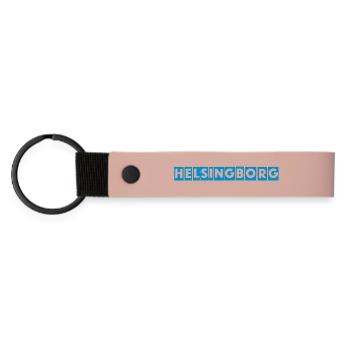 Helsingborg Block Letters - Matte Pu Keyring - pink - Front