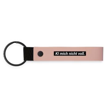 KI mich nicht voll quatschen künstliche witzig - Matte PU Schlüsselanhänger - Rosa - Vorne