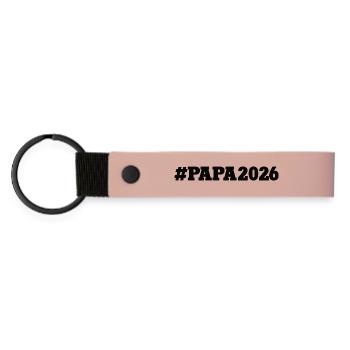 Devenir papa Tu vas être un père bébé Annonce 2026 - Porte-clés en PU mat - rose - Devant